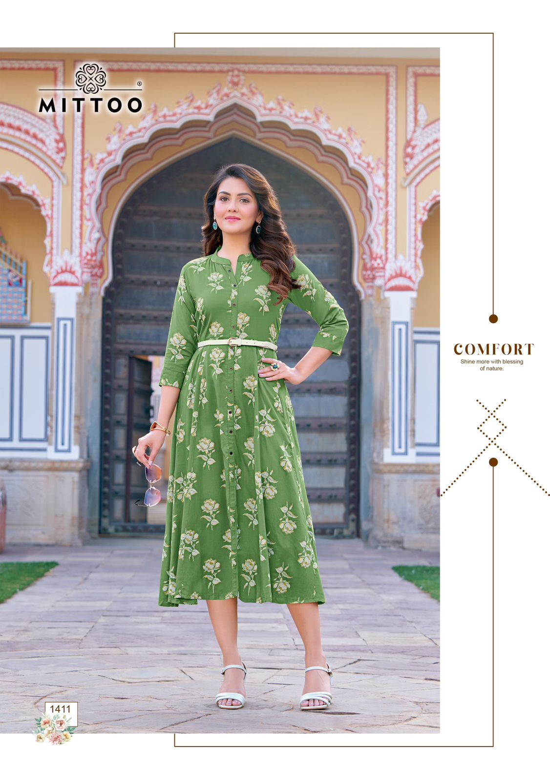 Belt Vol 15 By Mittoo Rayon Printed Party Wear Kurtis Wholesale Shop In Surat